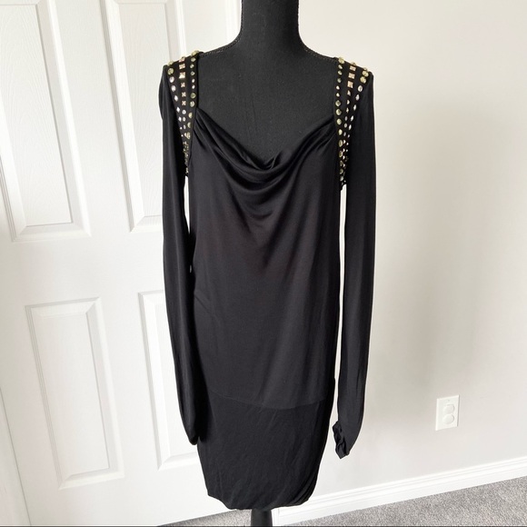 Bcbgmaxazria Beaded  Crowl Neck Dress - Picture 1 of 16
